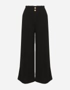 r&f fashion Pantaloni Negri Largi tip Aladdin cu Talie Înaltă și cu elastic în talie Rissanas