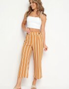 r&f fashion Pantaloni Portocalii Largi cu dungi Cleeki