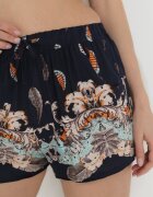 r&f fashion Pantaloni scurți bleumarin din bumbac cu elastic în talie și buzunare laterale Rogonia