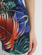 r&f fashion Pantaloni scurți bleumarin din Viscoză cu elastic în talie și tiv din dantelă Liandra