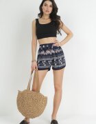 r&f fashion Pantaloni scurți granat cu elastic și șnur în talie Pellee