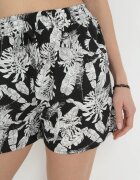 r&f fashion Pantaloni scurți negri largi cu elastic în talie și buzunare laterale Nernira