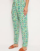 r&f fashion Pantaloni Verzi din Viscoză cu Talie Înaltă și Elastic în Talie Calfea