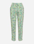 r&f fashion Pantaloni Verzi din Viscoză cu Talie Înaltă și Elastic în Talie Calfea