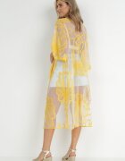 r&f fashion Pelerină Galbenă din Plasă Brodată cu Mâneci Largi Shwe