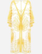 r&f fashion Pelerină Galbenă din Plasă Brodată cu Mâneci Largi Shwe
