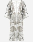 r&f fashion Rochie Alb-Negru de plajă cu broderie Rafif