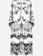 r&f fashion Rochie de plajă Albă-Neagră cu broderie Rafif
