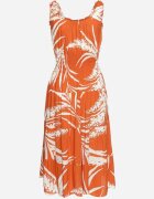 r&f fashion Rochie din viscoză portocalie cu bretele cu elastic în talie Oslifea