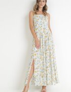 r&f fashion Rochie Maxi albastru deschis pe bretele reglabile cu șliț la tiv Alasima