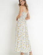 r&f fashion Rochie Maxi albastru deschis pe bretele reglabile cu șliț la tiv Alasima