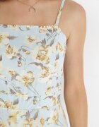 r&f fashion Rochie Maxi albastru deschis pe bretele reglabile cu șliț la tiv Alasima