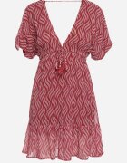 r&f fashion Rochie roșie Mini cu croi liliac cu decolteu în V cu șnururi Ainella