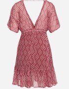 r&f fashion Rochie roșie Mini cu croi liliac cu decolteu în V cu șnururi Ainella