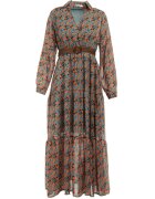 r&f fashion Rochie Verde Cu curea Khazin