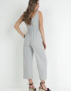 r&f fashion Salopetă Gri din Tricot Reiat cu Curea Decorativă Alicen