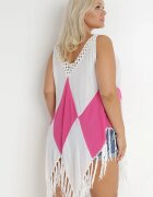 r&f fashion Tunică Alb-Fuchsia Nyssaia