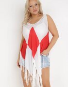 r&f fashion Tunică Alb-Roșie Nyssaia