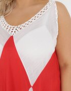 r&f fashion Tunică Alb-Roșie Nyssaia
