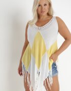 r&f fashion Tunică Albă și Galbenă Nyssaia