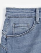 redseventy Pantaloni scurți de blugi Albastri cu Talie Înaltă cu Finisaj Asimetric cu Efect Push-Up Afisea