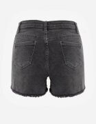 redseventy Pantaloni scurți din denim gri închis cu talie înaltă și rupturi Vimarinae