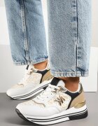 renda Adidași Alb-Negru cu Aplicație Metalică Divisca