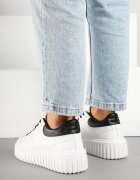 renda Adidași Alb-Negru cu Talpă Groasă Reliefată Zdivila