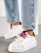 renda Adidași Alb-Negru Decorați cu Legătură Dublă Zdivane