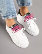 renda Adidași Alb-Negru Decorați cu Legătură Dublă Zdivane