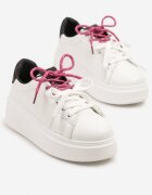 renda Adidași Alb-Negru Decorați cu Legătură Dublă Zdivane