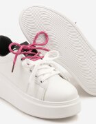 renda Adidași Alb-Negru Decorați cu Legătură Dublă Zdivane