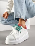 renda Adidași Alb-Roz Decorați cu șiret dublu Zdivane