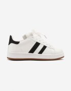renda Adidași Albi cu Perforații și Benzi Decorative Deolene