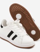 renda Adidași Albi cu Perforații și Benzi Decorative Deolene