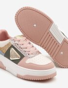 renda Adidași Roz-Verzi Decorați cu Sclipici Zirconii și Perforații Tillitara