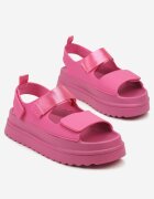 renda Sandale Fucsia Stil Chunky Cu Talpă Groasă Cu Închidere Velcro Militiela