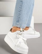 renda Sneakers Albi-Aurii Decorați cu șiret dublu Zdivane