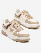 renda Sneakers bej închis Decorați cu sclipici zirconii și perforații Tillitara