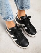 renda Sneakers Negre cu Perforații și Benzi Decorative Deolene