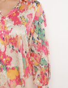retro & icone Cămașă în bej și roz cu model abstract strălucitor Wilnaria