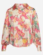 retro & icone Cămașă în bej și roz cu model abstract strălucitor Wilnaria