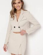 retro & icone Fustă-Pantaloni scurți bej Eleganti cu Fantă Jelrina