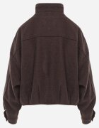 retro & icone Jachetă de tranziție bomber cu guler tip tunică din material flauș cu vâscoză Ussata Maro