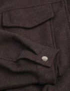 retro & icone Jachetă de tranziție bomber cu guler tip tunică din material flauș cu vâscoză Ussata Maro