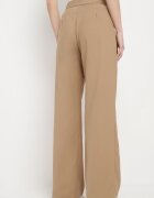 retro & icone Pantaloni Bej închis Clasici cu Buzunare și Picior Drept Trisonore
