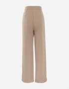 retro & icone Pantaloni Bej închis Clasici cu Buzunare și Picior Drept Trisonore