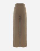 retro & icone Pantaloni Clasici Maro cu Buzunare și Picior Drept Trisonore