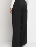 retro & icone Pantaloni Negri de costum cu picior drept cu talie înaltă Falzemira