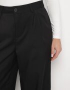 retro & icone Pantaloni Negri de costum cu picior drept cu talie înaltă Falzemira